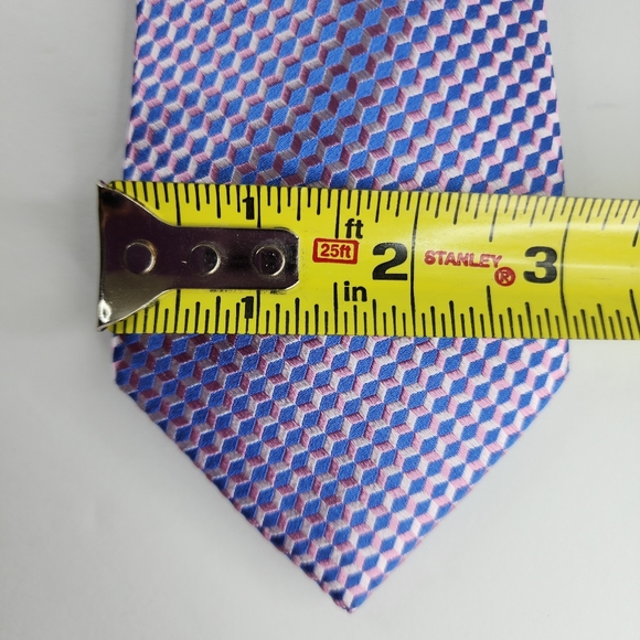 MICHAEL KORS Pink & Blue Silk Tie. - Picture 4 of 5